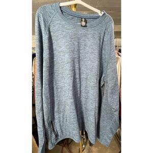 Member's Mark Tech Fleece Crew Pullover Blue Long Sleeve Size XXL